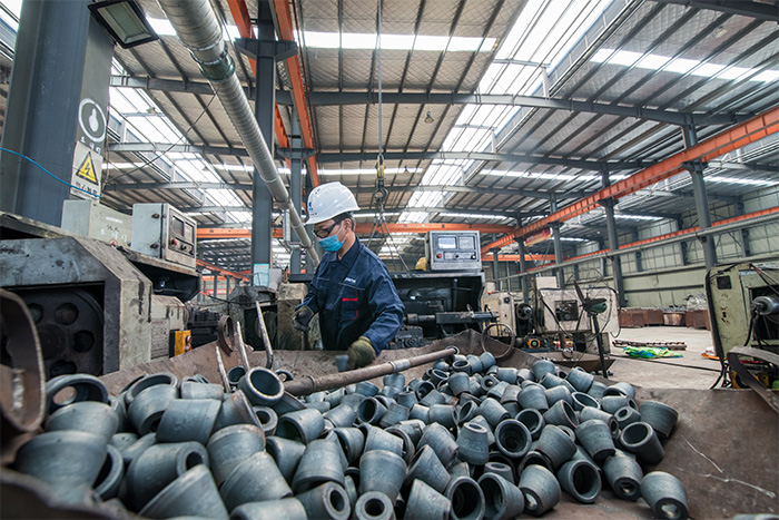 蛟河网架配件-锥头加工车间